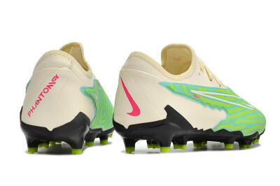 Nike React Phantom GX Academy FG Low-Tops Football Boots - Green/Beige/Black