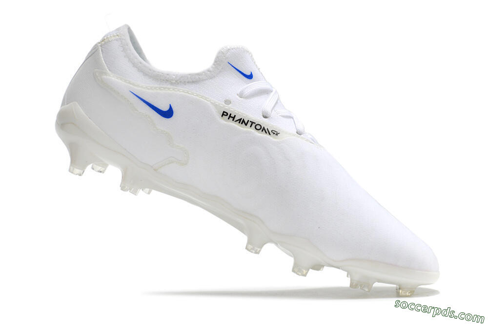 Nike React Phantom GX Academy FG Low-Tops Football Boots - White/Gold/Blue 4