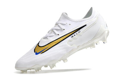 Nike React Phantom GX Academy FG Low-Tops Football Boots - White/Gold/Blue