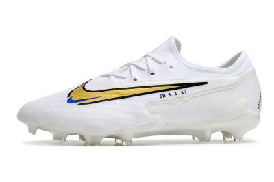 Nike React Phantom GX Academy FG Low-Tops Football Boots - White/Gold/Blue