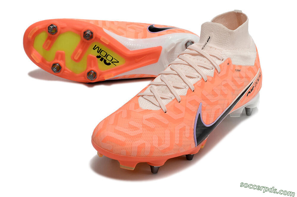 Nike Air Zoom Mercurial Superfly 9 Elite SG High-Tops Football Boots - Orange/Black/Purple/Yellow 3