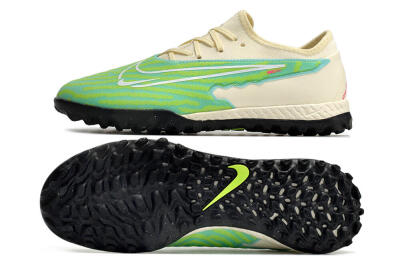 Nike React Phantom GX Pro TF Low-Tops Football Shoes - Green/Beige/Black
