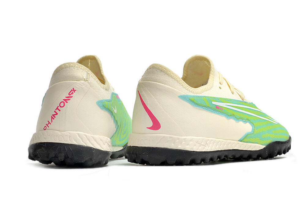Nike React Phantom GX Pro TF Low-Tops Football Shoes - Green/Beige/Black 6