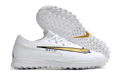 Nike React Phantom GX Pro TF Low-Tops Football Shoes - White/Gold/Black