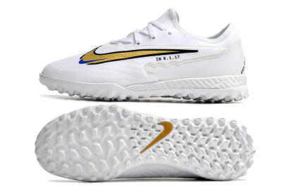 Nike React Phantom GX Pro TF Low-Tops Football Shoes - White/Gold/Black