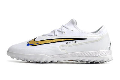 Nike React Phantom GX Pro TF Low-Tops Football Shoes - White/Gold/Black