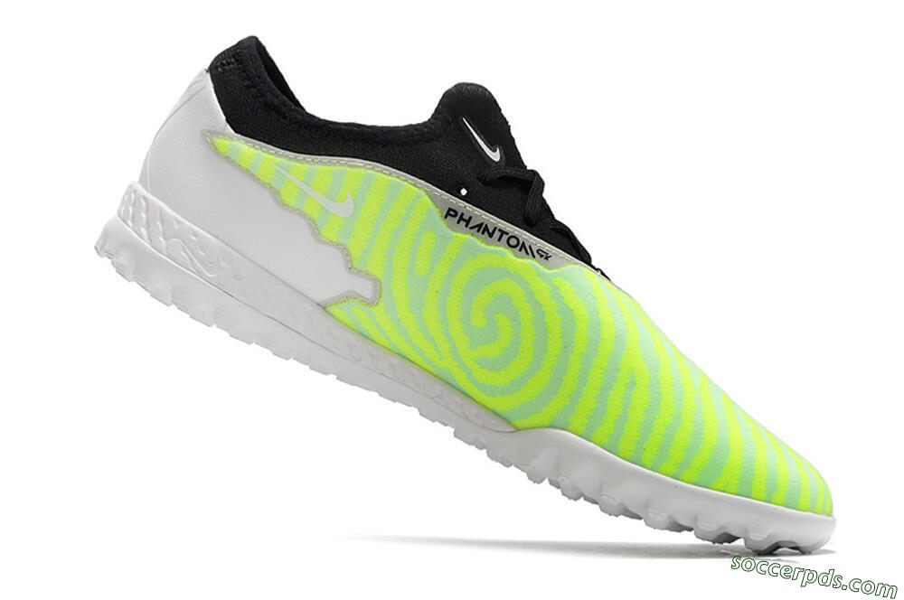 Nike React Phantom GX Pro TF Low-Tops Football Shoes - Green/Black/White 4