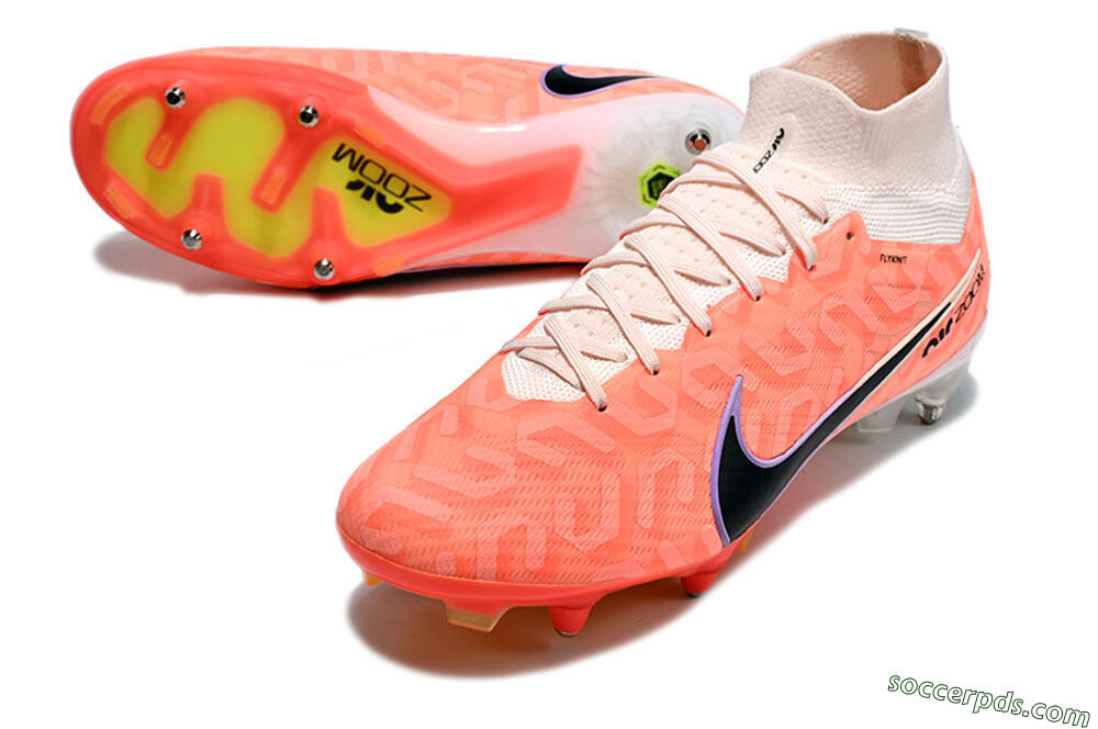 Nike Air Zoom Mercurial Superfly 9 Elite SG Low-Tops Football Boots - Orange/Black/Purple 3