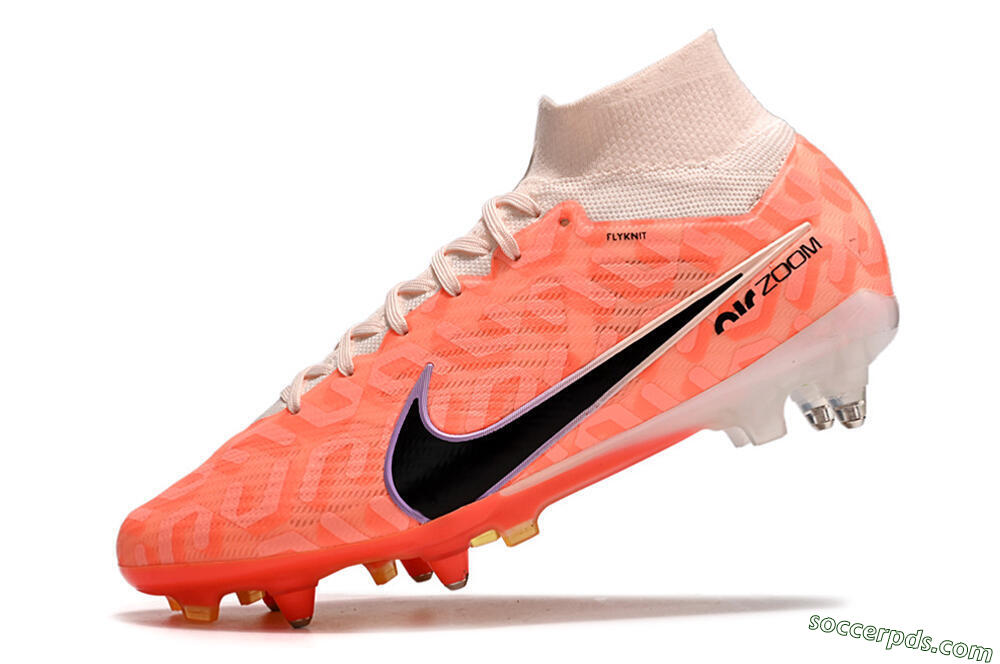 Nike Air Zoom Mercurial Superfly 9 Elite SG Low-Tops Football Boots - Orange/Black/Purple 5