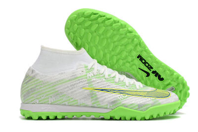 Nike Air Zoom Mercurial Superfly 9 Academy TF High-Tops Football Shoes - White/Green/Yellow
