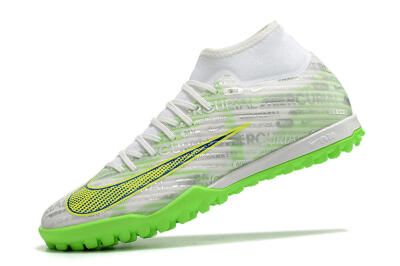 Nike Air Zoom Mercurial Superfly 9 Academy TF High-Tops Football Shoes - White/Green/Yellow