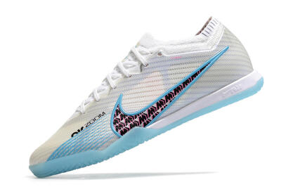 Nike Air Zoom Mercurial Vapor 15 Elite IC Low-Tops Football Shoes - White/Blue/Black/Pink
