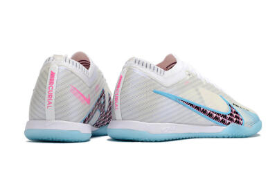 Nike Air Zoom Mercurial Vapor 15 Elite IC Low-Tops Football Shoes - White/Blue/Black/Pink