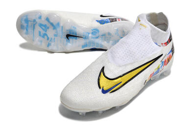 Harry Kane x Nike Phantom GX DF Elite FG Low-Tops Football Boots - White/Gold/Blue