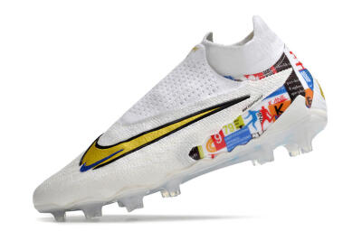 Harry Kane x Nike Phantom GX DF Elite FG Low-Tops Football Boots - White/Gold/Blue