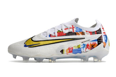 Harry Kane x Nike Phantom GX Elite FG Low-Tops Football Boots - White/Gold/Blue