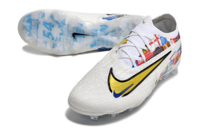 Harry Kane x Nike Phantom GX Elite FG Low-Tops Football Boots - White/Gold/Blue