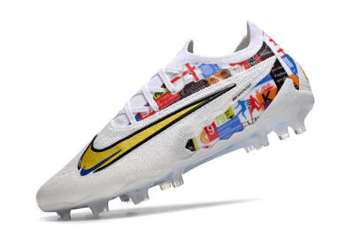 Harry Kane x Nike Phantom GX Elite FG Low-Tops Football Boots - White/Gold/Blue