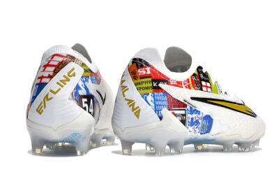 Harry Kane x Nike Phantom GX Elite FG Low-Tops Football Boots - White/Gold/Blue