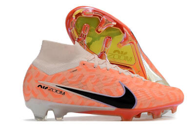 Nike Air Zoom Mercurial Superfly 9 Elite FG High-Tops Football Boots - White/Orange/Black
