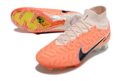 Nike Air Zoom Mercurial Superfly 9 Elite FG High-Tops Football Boots - White/Orange/Black