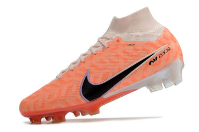 Nike Air Zoom Mercurial Superfly 9 Elite FG High-Tops Football Boots - White/Orange/Black