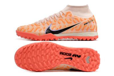 Nike Air Zoom Mercurial Superfly 9 Elite TF High-Tops Football Shoes - Orange/White/Black