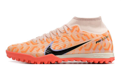 Nike Air Zoom Mercurial Superfly 9 Elite TF High-Tops Football Shoes - Orange/White/Black