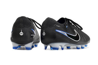 Nike Tiempo Legend 10 Elite FG Low-Tops Football Boots - Black/Blue/Sliver