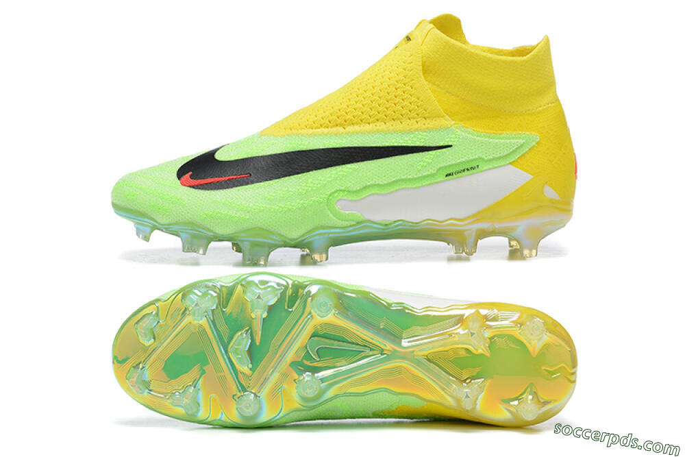 Nike Phantom GX Elite DF FG High-Tops Football Boots - Green/Yellow/Black 0