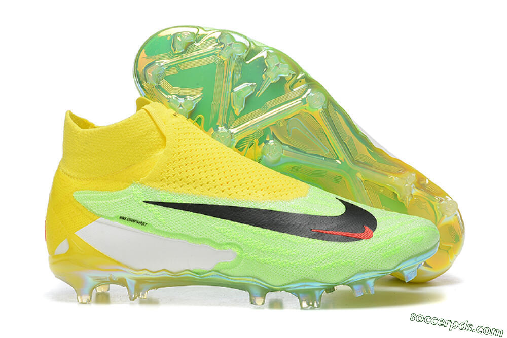 Nike Phantom GX Elite DF FG High-Tops Football Boots - Green/Yellow/Black 1