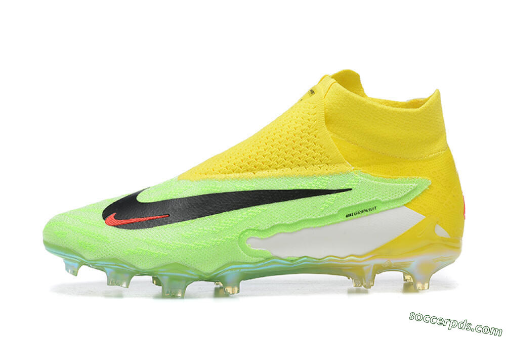 Nike Phantom GX Elite DF FG High-Tops Football Boots - Green/Yellow/Black 2