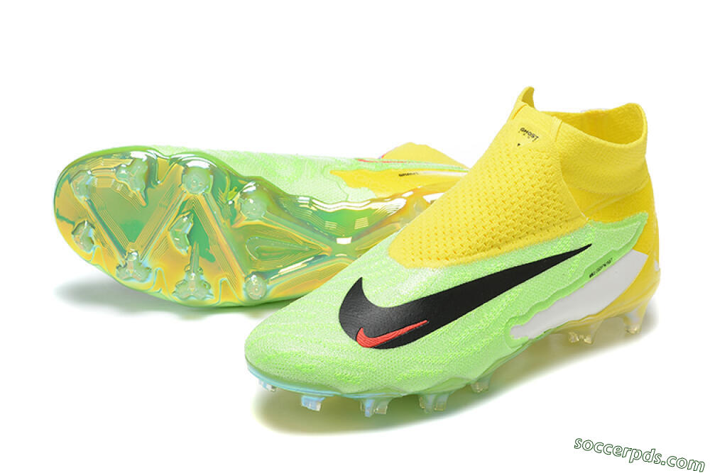 Nike Phantom GX Elite DF FG High-Tops Football Boots - Green/Yellow/Black 3