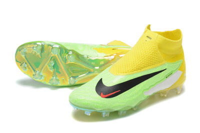 Nike Phantom GX Elite DF FG High-Tops Football Boots - Green/Yellow/Black