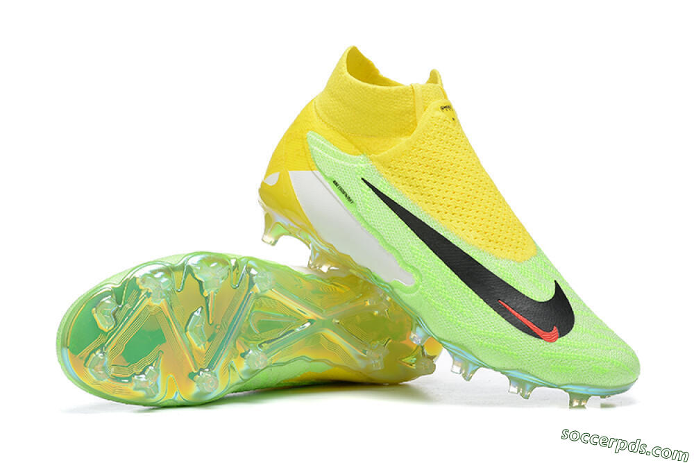 Nike Phantom GX Elite DF FG High-Tops Football Boots - Green/Yellow/Black 4