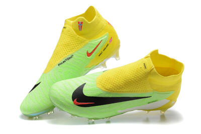 Nike Phantom GX Elite DF FG High-Tops Football Boots - Green/Yellow/Black