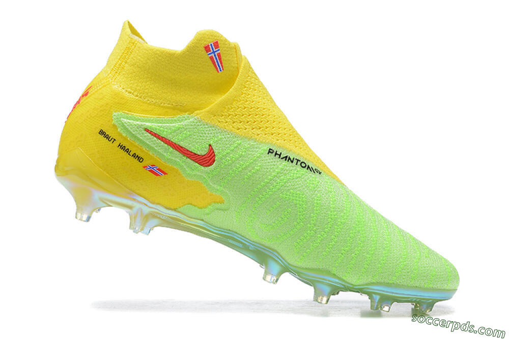 Nike Phantom GX Elite DF FG High-Tops Football Boots - Green/Yellow/Black 6