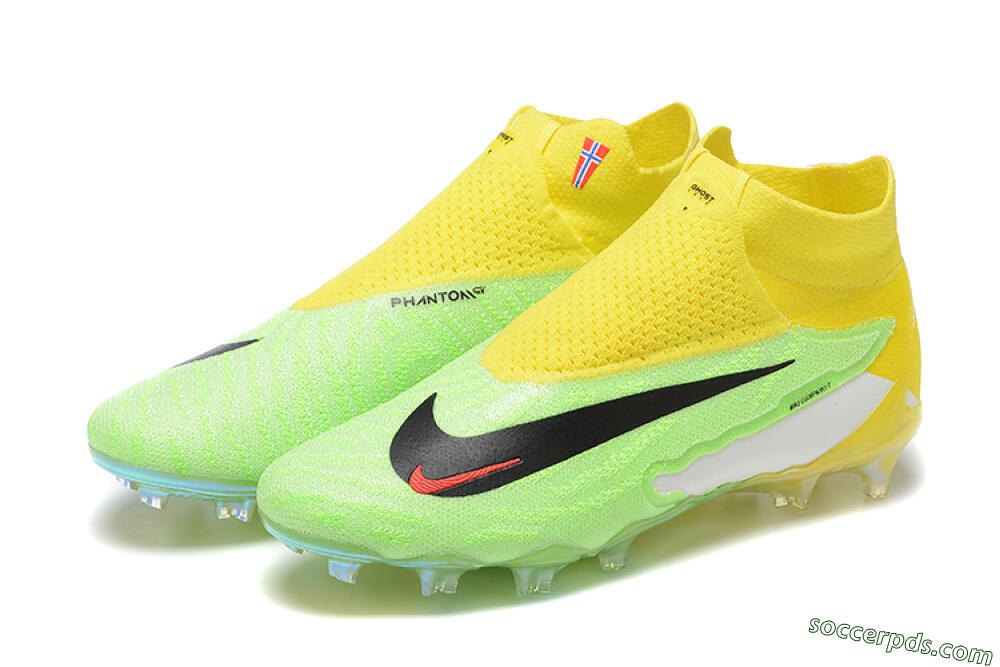 Nike Phantom GX Elite DF FG High-Tops Football Boots - Green/Yellow/Black 8