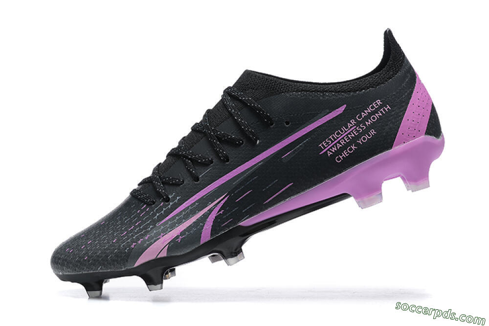 Puma Ultra Ultimate FG Low-Tops Football Boots - Black/Purple 7