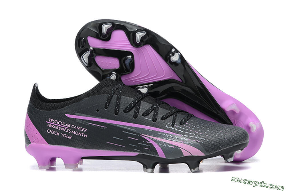 Puma Ultra Ultimate FG Low-Tops Football Boots - Black/Purple 1
