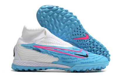 Nike Phantom GX Elite DF TF High-Tops Football Shoes - Blue/Pink/White