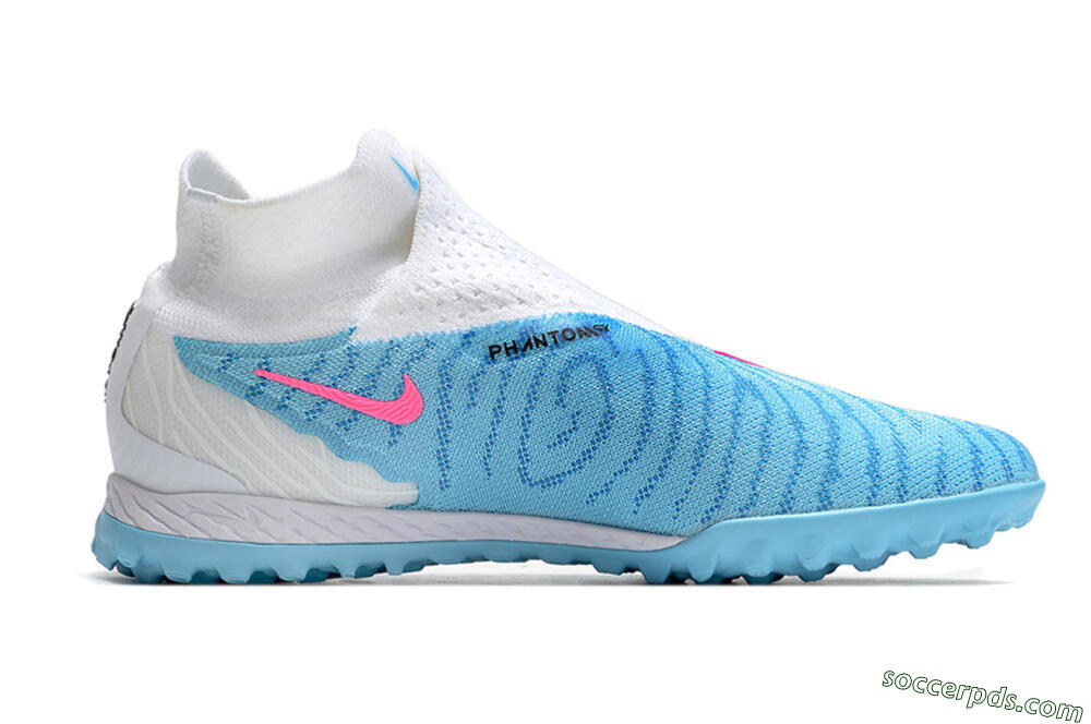 Nike Phantom GX Elite DF TF High-Tops Football Shoes - Blue/Pink/White 7