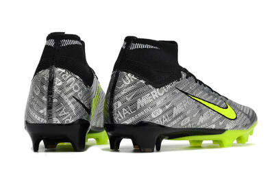 Nike Air Zoom Mercurial Superfly 9 Elite FG High-Tops Football Boots - Silver/Green/Black