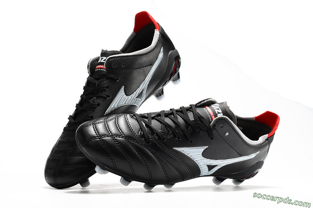 Mizuno Morelia Neo 3 Pro FG Low-Tops Football Boots - Black/White/Red 5