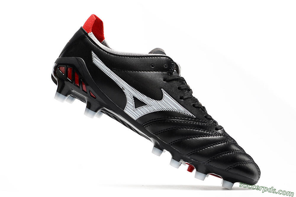 Mizuno Morelia Neo 3 Pro FG Low-Tops Football Boots - Black/White/Red 6