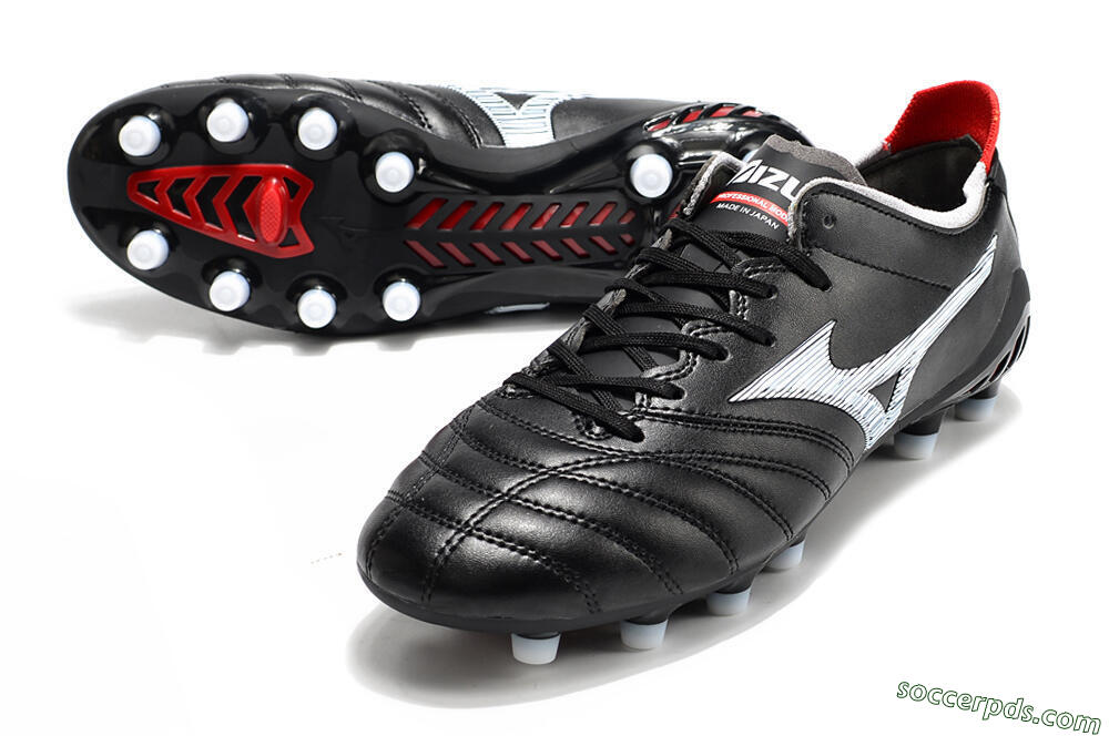 Mizuno Morelia Neo 3 Pro FG Low-Tops Football Boots - Black/White/Red 3