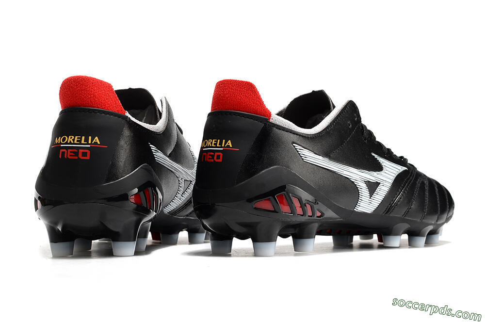 Mizuno Morelia Neo 3 Pro FG Low-Tops Football Boots - Black/White/Red 8