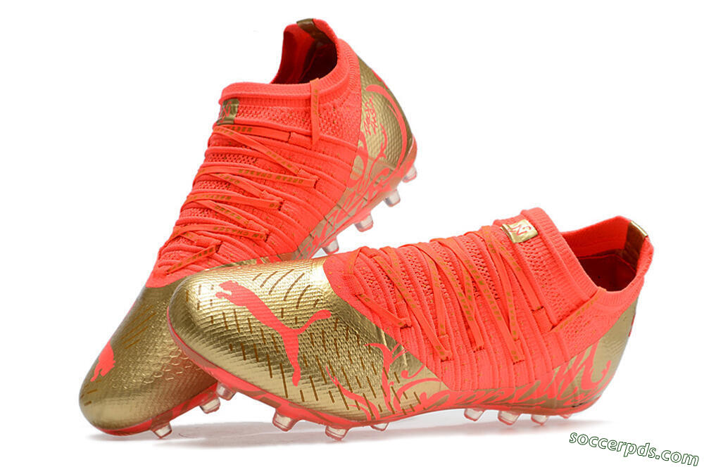 Puma Future Z 1.3 Instinct MG Low-Tops Football Boots - Red/Gold 5