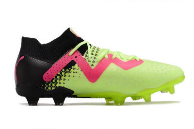 Puma Ultra Ultimate FG Low-Tops Football Boots - Green/Pink/Black