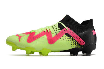 Puma Ultra Ultimate FG Low-Tops Football Boots - Green/Pink/Black